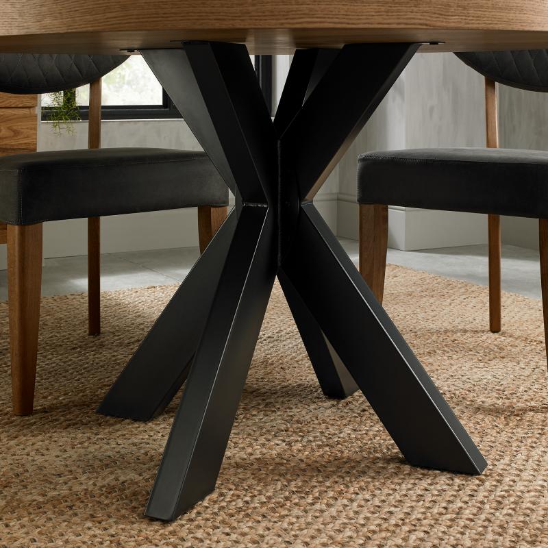 Bohemia Rustic Oak Round Dining Table